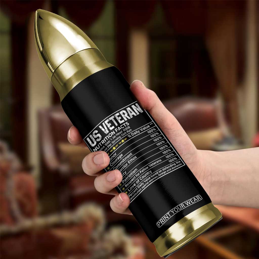 US Veteran Bullet Tumbler I am A Veteran My Oath Never Expires Distressed US Flag TB10 Print Your Wear