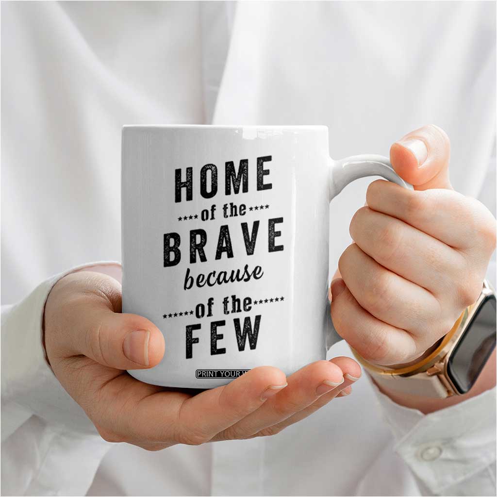 American Flag Patriotic Coffee Mug Land Of The Free Because Of The Brave Bald EagleUSA Flag TB10 Print Your Wear