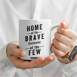 American Flag Patriotic Coffee Mug Land Of The Free Because Of The Brave Bald EagleUSA Flag TB10 Print Your Wear