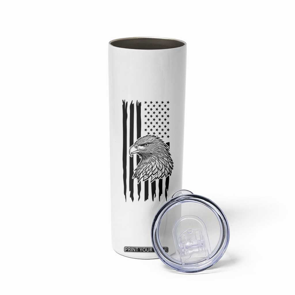 American Flag Patriotic Skinny Tumbler Land Of The Free Because Of The Brave Bald EagleUSA Flag TB10 Print Your Wear