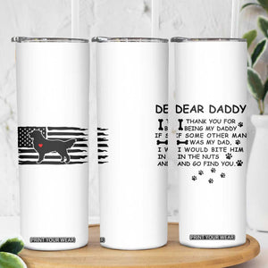Dog Dad Skinny Tumbler Birthday Christmas Golden Retriever Owner Gifts American Flag TB10 Print Your Wear