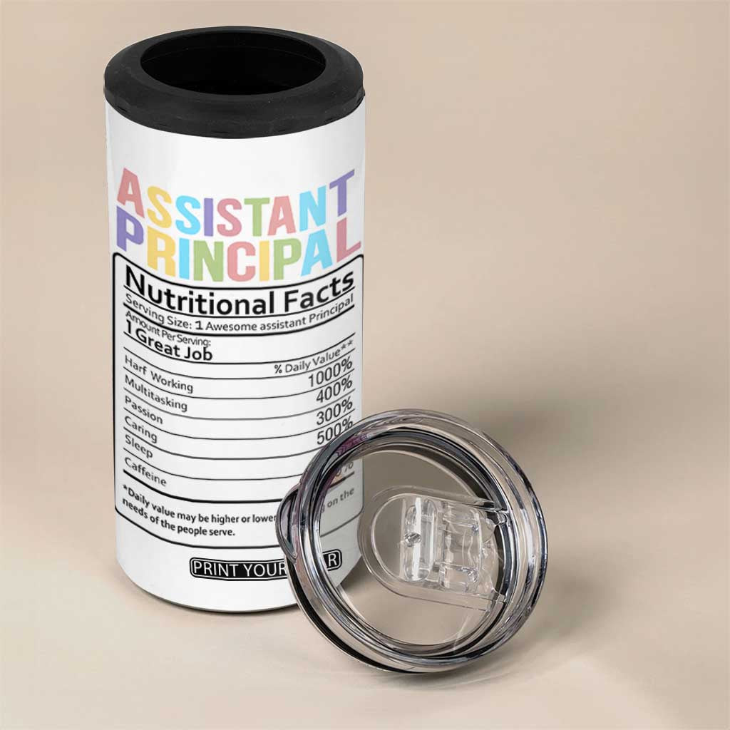Assistant Principal Gifts 4 in 1 Can Cooler Tumbler AP Appreciation Gifts Back to School TB10 Print Your Wear