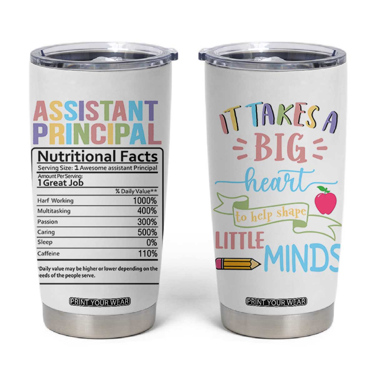 Assistant Principal Gifts Tumbler Cup AP Appreciation Gifts Back to School TB10 White Print Your Wear