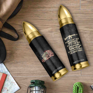 Gun Lovers Bullet Tumbler Money Cant Buy Happiness But It Can Buy Guns Retro USA Flag TB10 Print Your Wear