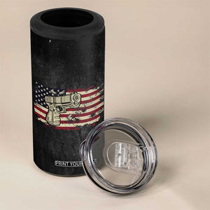 Gun Lovers 4 in 1 Can Cooler Tumbler Money Cant Buy Happiness But It Can Buy Guns Retro USA Flag TB10 Print Your Wear