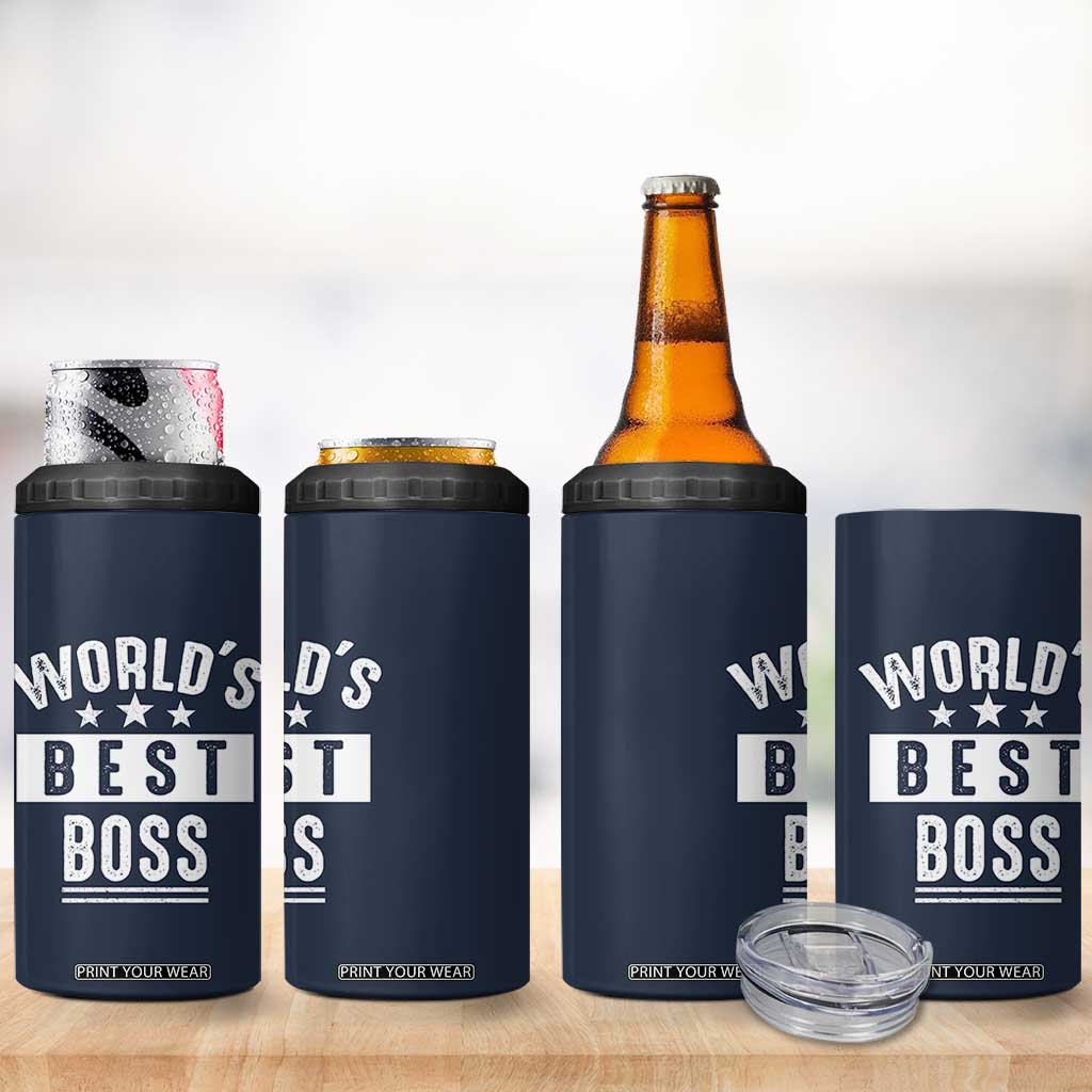 World's Best Boss 4 in 1 Can Cooler Tumbler Gifts for Office Male Female Bosses Coworkers Leaders Managers TB10 Print Your Wear