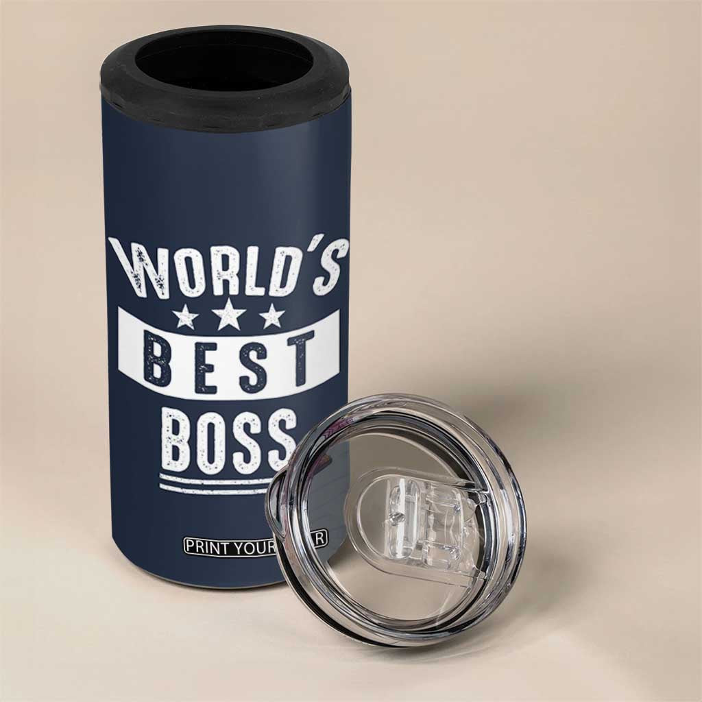 World's Best Boss 4 in 1 Can Cooler Tumbler Gifts for Office Male Female Bosses Coworkers Leaders Managers TB10 Print Your Wear