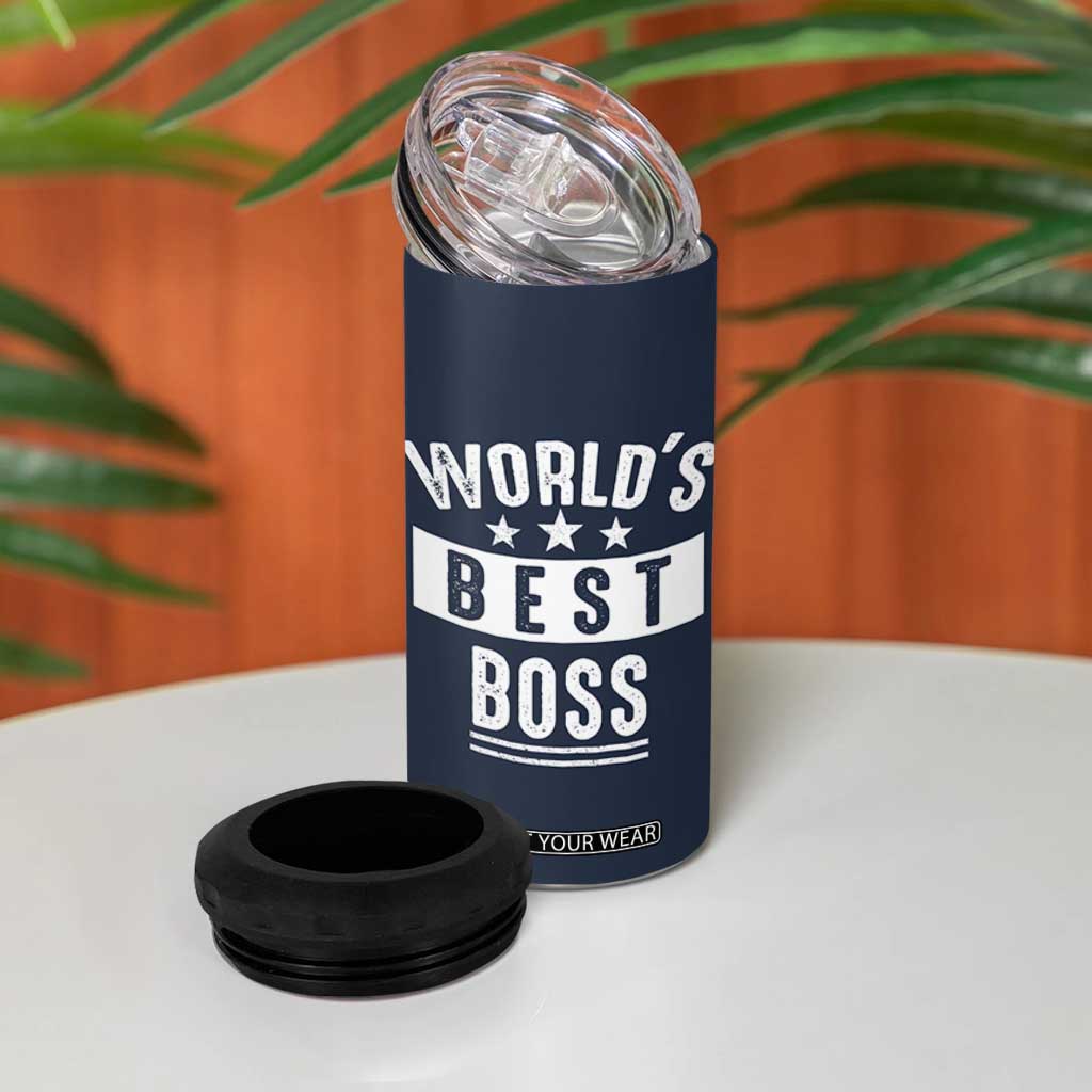 World's Best Boss 4 in 1 Can Cooler Tumbler Gifts for Office Male Female Bosses Coworkers Leaders Managers TB10 Print Your Wear