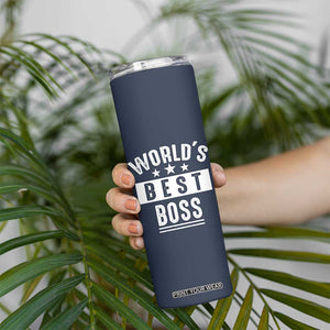 World's Best Boss Skinny Tumbler Gifts for Office Male Female Bosses Coworkers Leaders Managers TB10 Print Your Wear