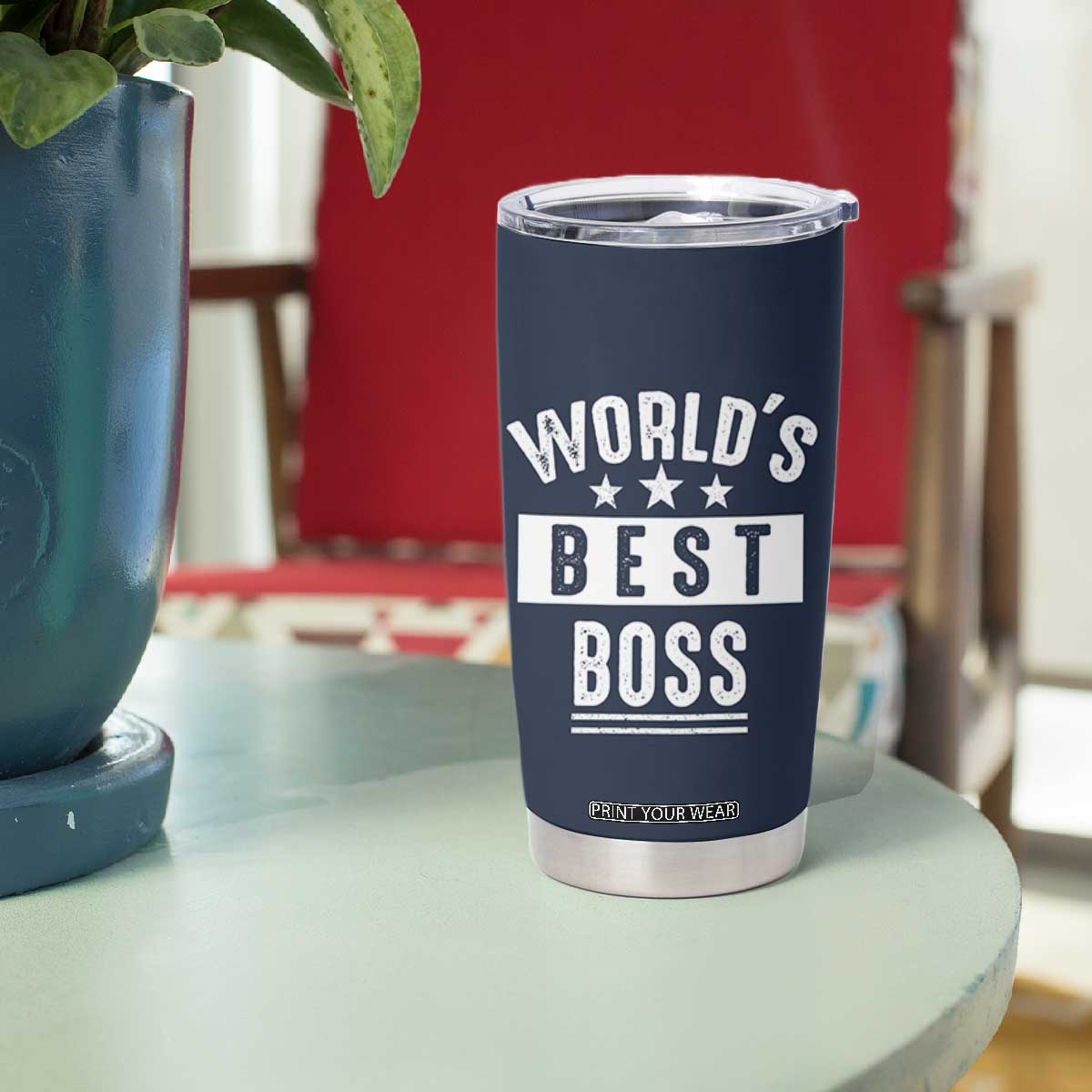 World's Best Boss Tumbler Cup Gifts for Office Male Female Bosses Coworkers Leaders Managers TB10 Print Your Wear