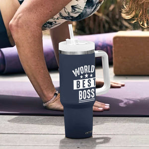 World's Best Boss Tumbler With Handle Gifts for Office Male Female Bosses Coworkers Leaders Managers TB10 Print Your Wear