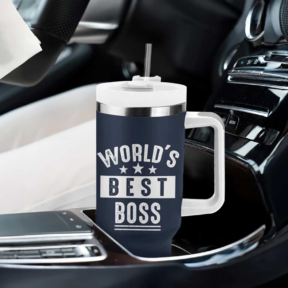 World's Best Boss Tumbler With Handle Gifts for Office Male Female Bosses Coworkers Leaders Managers TB10 Print Your Wear