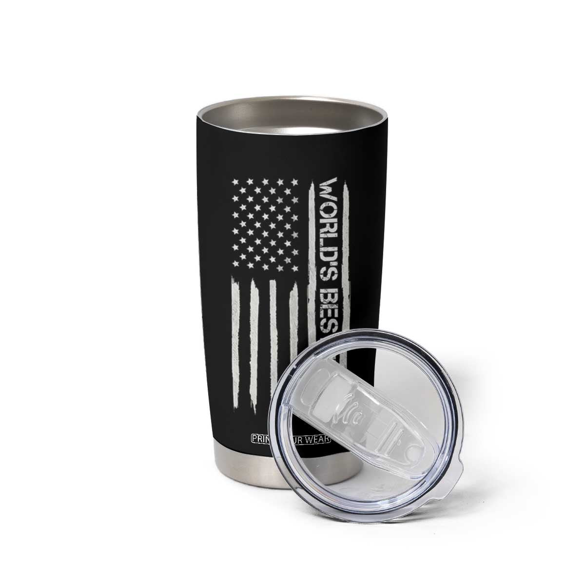 World's Best Boss Tumbler Cup Gifts for Office Male Female Bosses Coworkers American Flag TB10 Print Your Wear