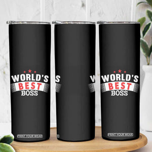Worlds Best Boss Skinny Tumbler Gifts for Office Bosses Coworkers Leaders Managers TB10 Print Your Wear