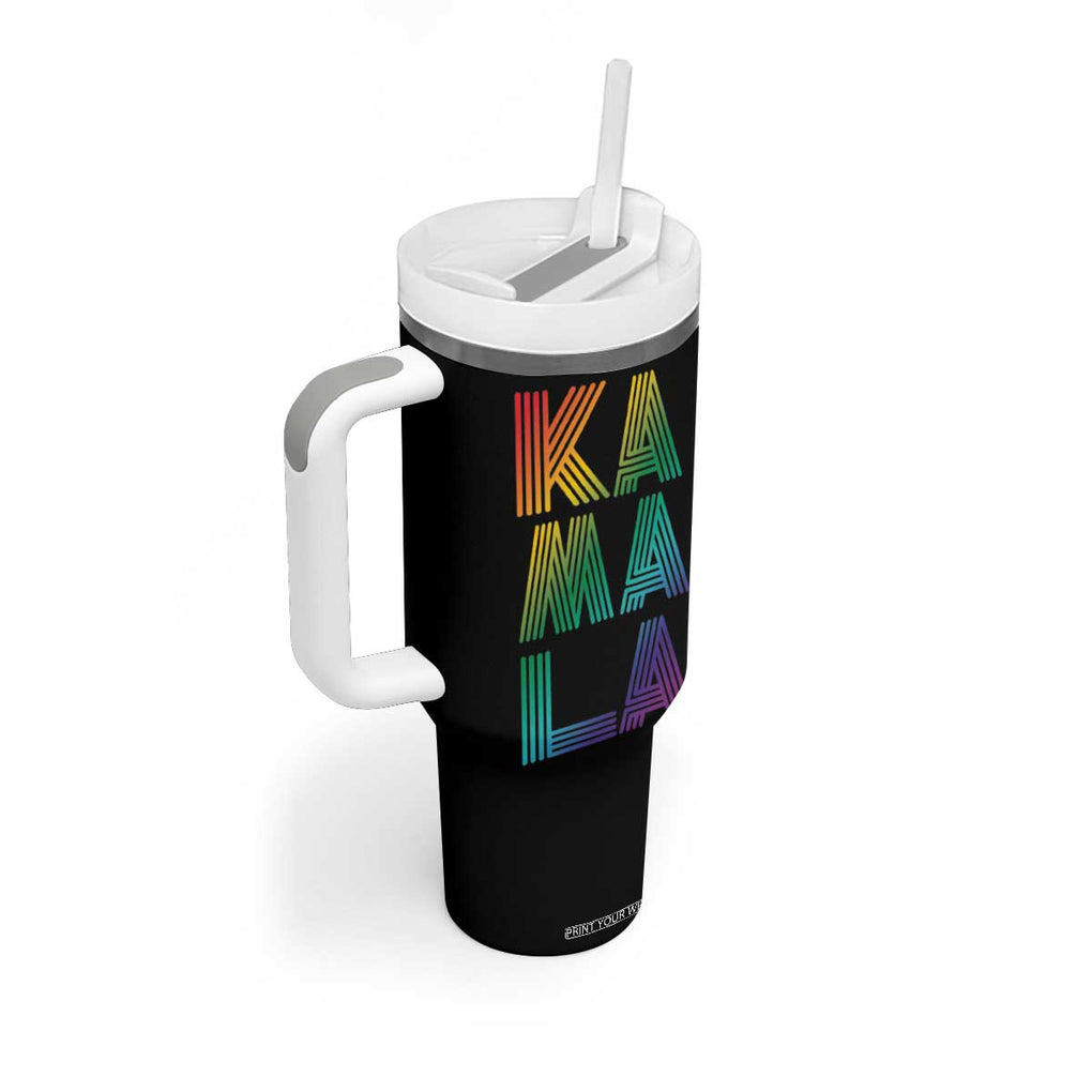 Kamala 2024 Tumbler With Handle LGBTQ Gay Pride Lesbian Support Madam President Fans Of Harris Gift TB10 Print Your Wear