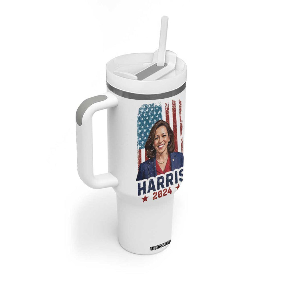 Kamala Madam President Tumbler With Handle Harris 2024 American Flag TB10 Print Your Wear