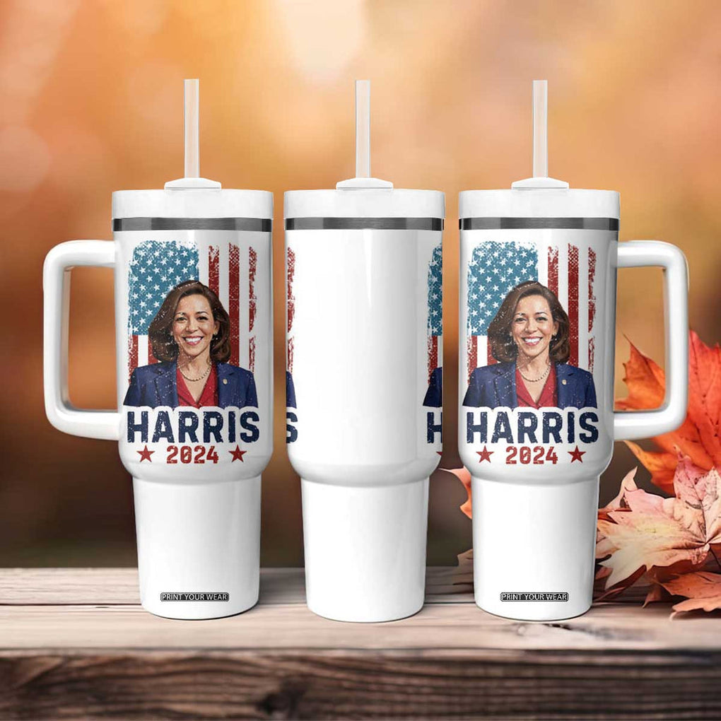 Kamala Madam President Tumbler With Handle Harris 2024 American Flag TB10 Print Your Wear
