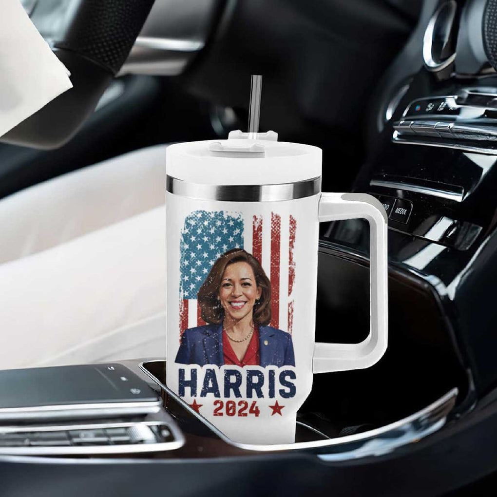 Kamala Madam President Tumbler With Handle Harris 2024 American Flag TB10 Print Your Wear