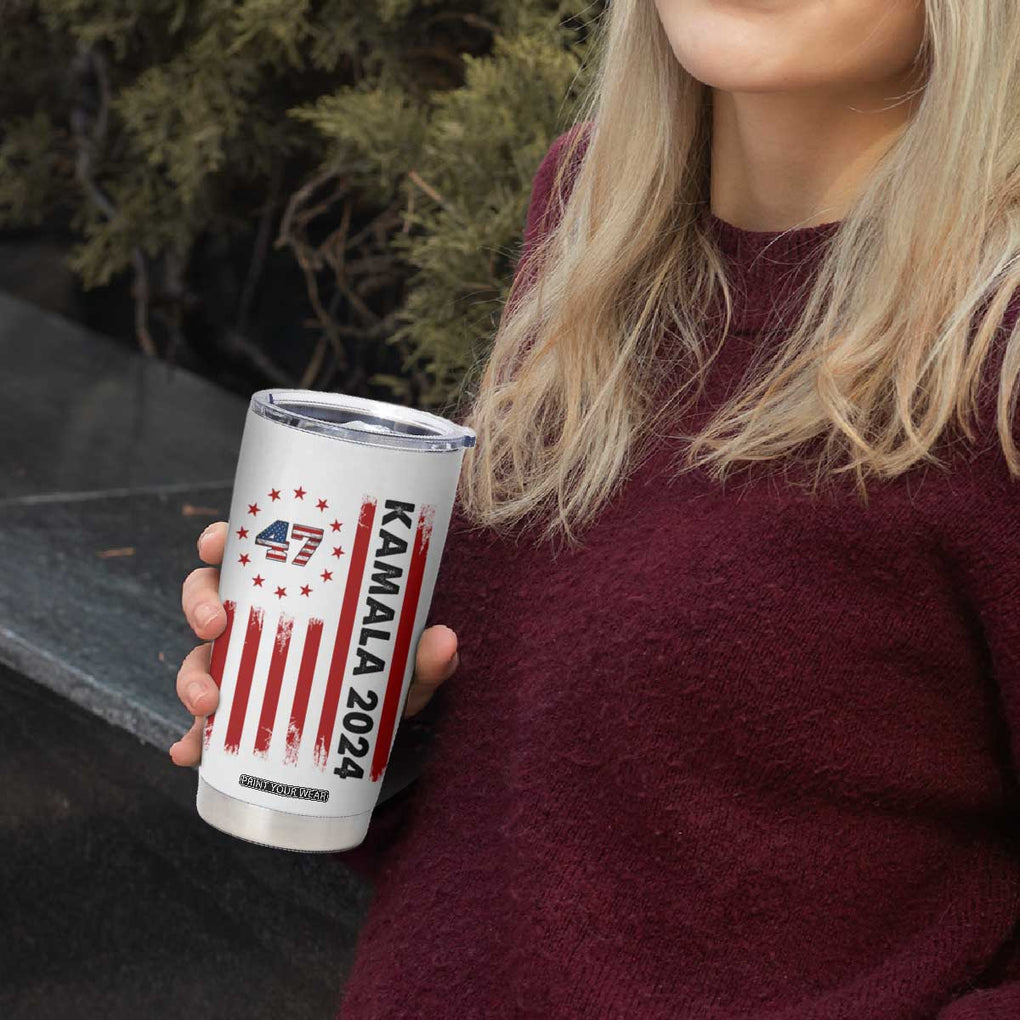 Kamala 2024 Tumbler Cup 47th President USA America 2024 Election Flag TB10 Print Your Wear