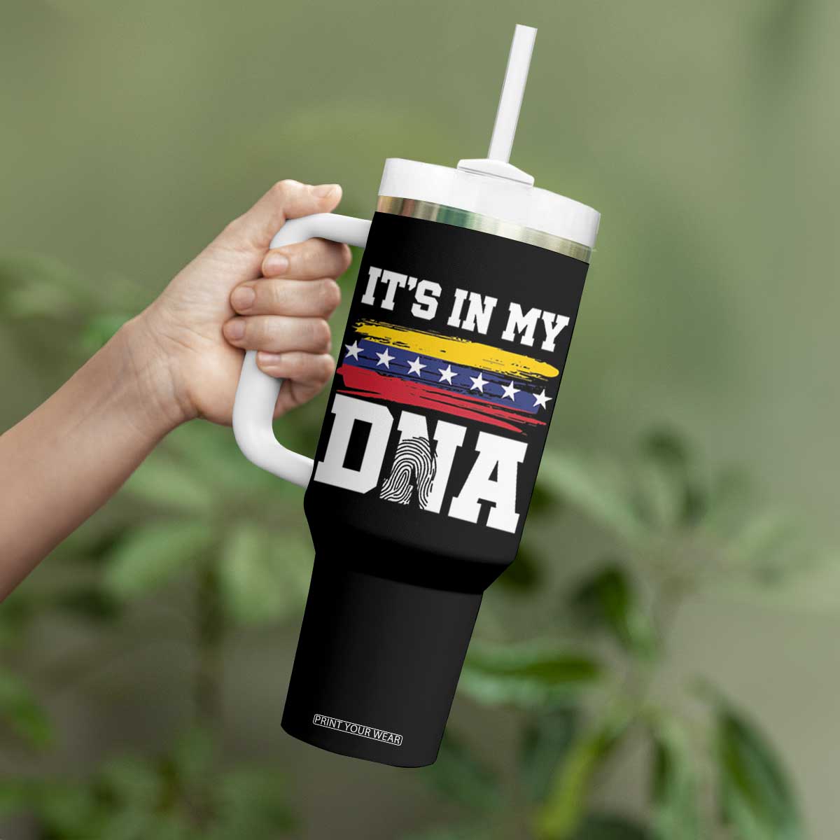 Venezuelan Blood Inside Me Tumbler With Handle Its In My DNA Venezuela Flag Heritage Pride TB10 Print Your Wear