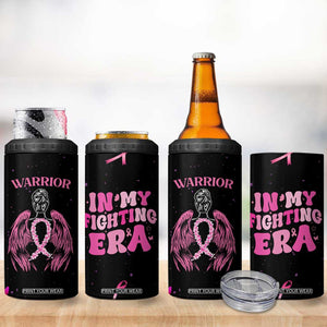 Breast Cancer Warrior Support Squad 4 in 1 Can Cooler Tumbler In My Fighting Era Cancer Care Gifts for Woman Pink Ribbon TB10 Print Your Wear