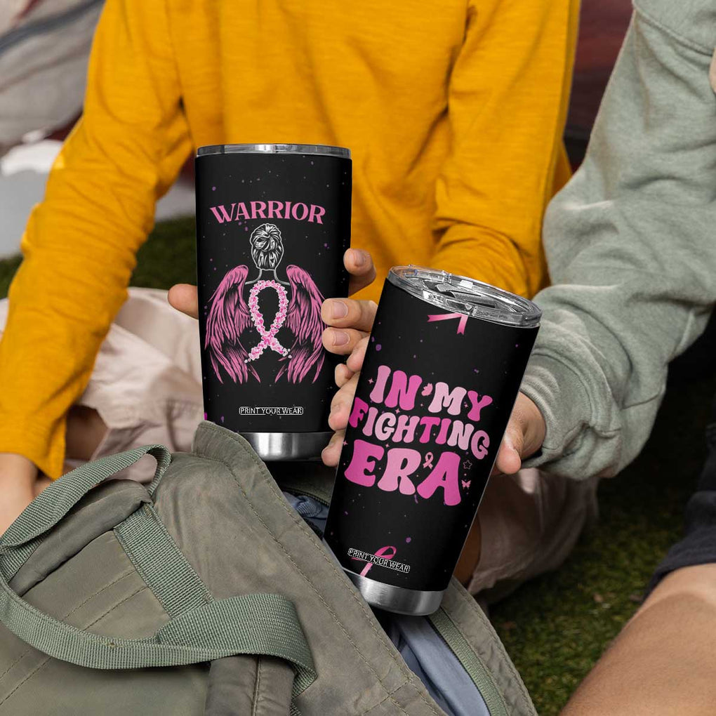 Breast Cancer Warrior Support Squad Tumbler Cup In My Fighting Era Cancer Care Gifts for Woman Pink Ribbon TB10 Print Your Wear