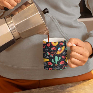 Mexican Coffee Mug Hot Sombrero Cactus Guitar Black Mexican Fiesta Cinco De Mayo TB10 Print Your Wear
