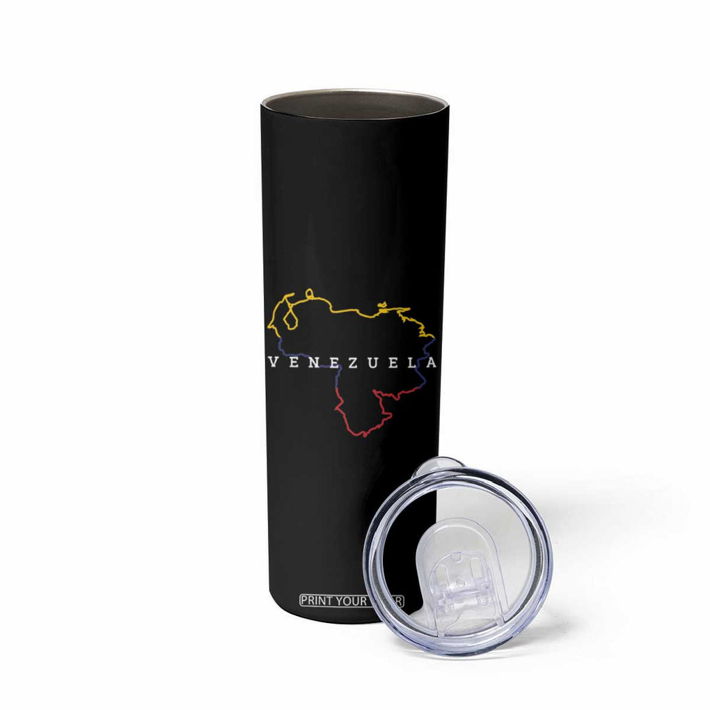 Venezuela Skinny Tumbler Mapa De Venezuela Flag Minimalist Venezolanos Venezuelan Travel Mug TB10 Print Your Wear