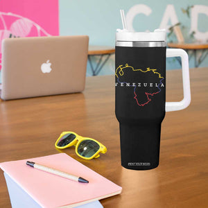 Venezuela Tumbler With Handle Mapa De Venezuela Flag Minimalist Venezolanos Venezuelan Travel Mug TB10 Print Your Wear