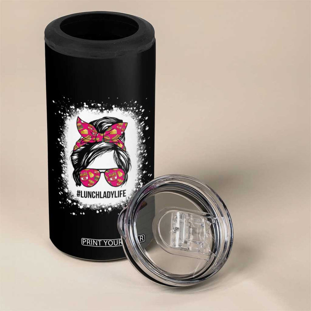 Lunch Lady Life 4 in 1 Can Cooler Tumbler Messy Hair Woman TB10 Print Your Wear