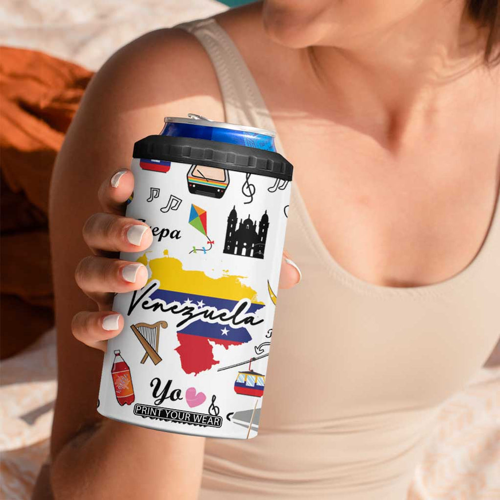 Venezuela 4 in 1 Can Cooler Tumbler I Am a Proud Venezuelan Venezolanos Travel Mug TB10 Print Your Wear