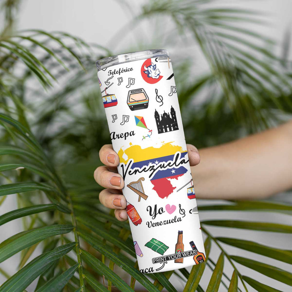 Venezuela Skinny Tumbler I Am a Proud Venezuelan Venezolanos Travel Mug TB10 Print Your Wear