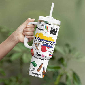 Venezuela Tumbler With Handle I Am a Proud Venezuelan Venezolanos Travel Mug TB10 Print Your Wear