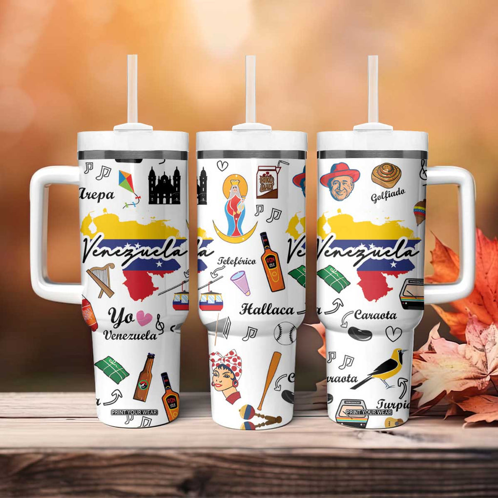 Venezuela Tumbler With Handle I Am a Proud Venezuelan Venezolanos Travel Mug TB10 Print Your Wear