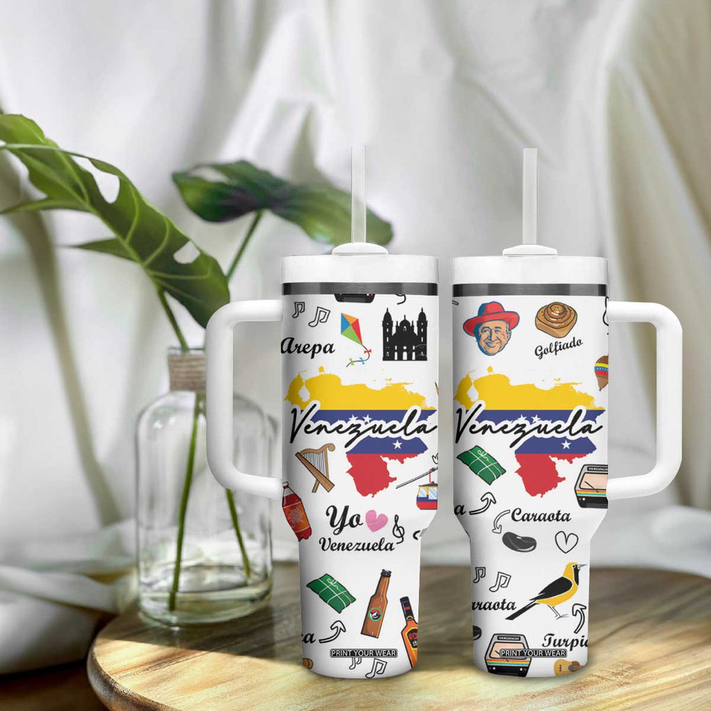 Venezuela Tumbler With Handle I Am a Proud Venezuelan Venezolanos Travel Mug TB10 Print Your Wear