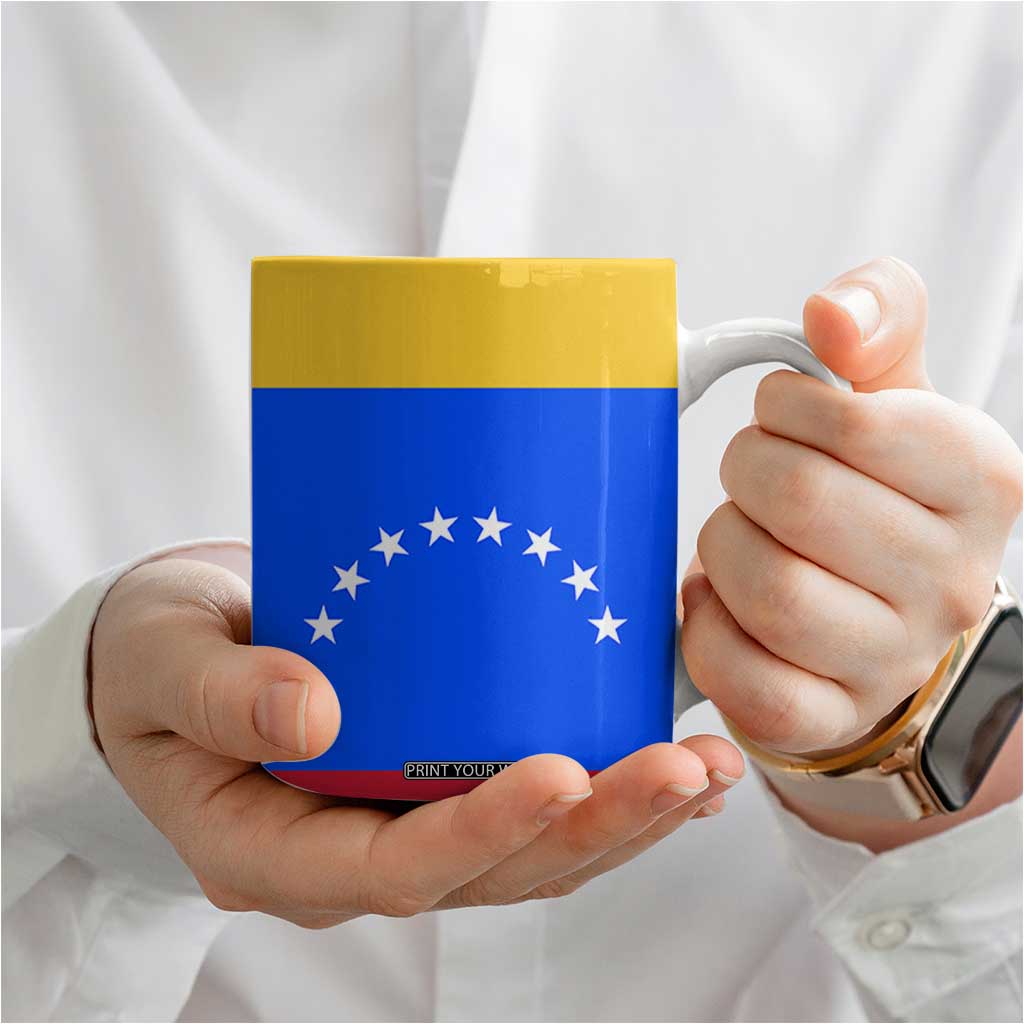 Venezuelan Girl Coffee Mug Messy Bun Venezuela Flag Heritage Venezuelan Women Girls TB10 Print Your Wear