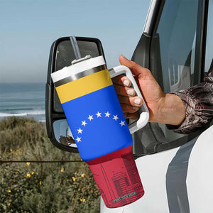 Venezuelan Girl Tumbler With Handle Messy Bun Venezuela Flag Heritage Venezuelan Women Girls TB10 Print Your Wear
