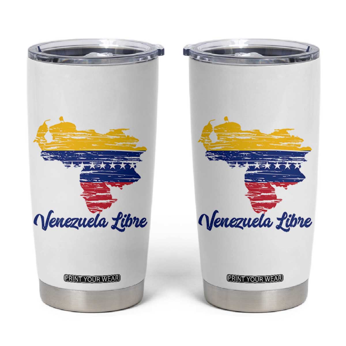 Venezuela Libre Tumbler Cup Venezuelan Flag TB10 Black Print Your Wear