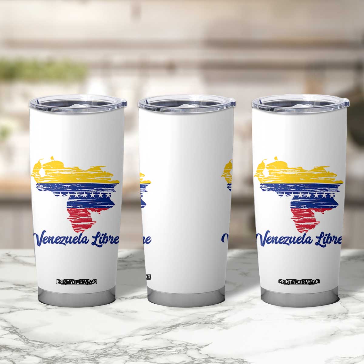 Venezuela Libre Tumbler Cup Venezuelan Flag TB10 Print Your Wear