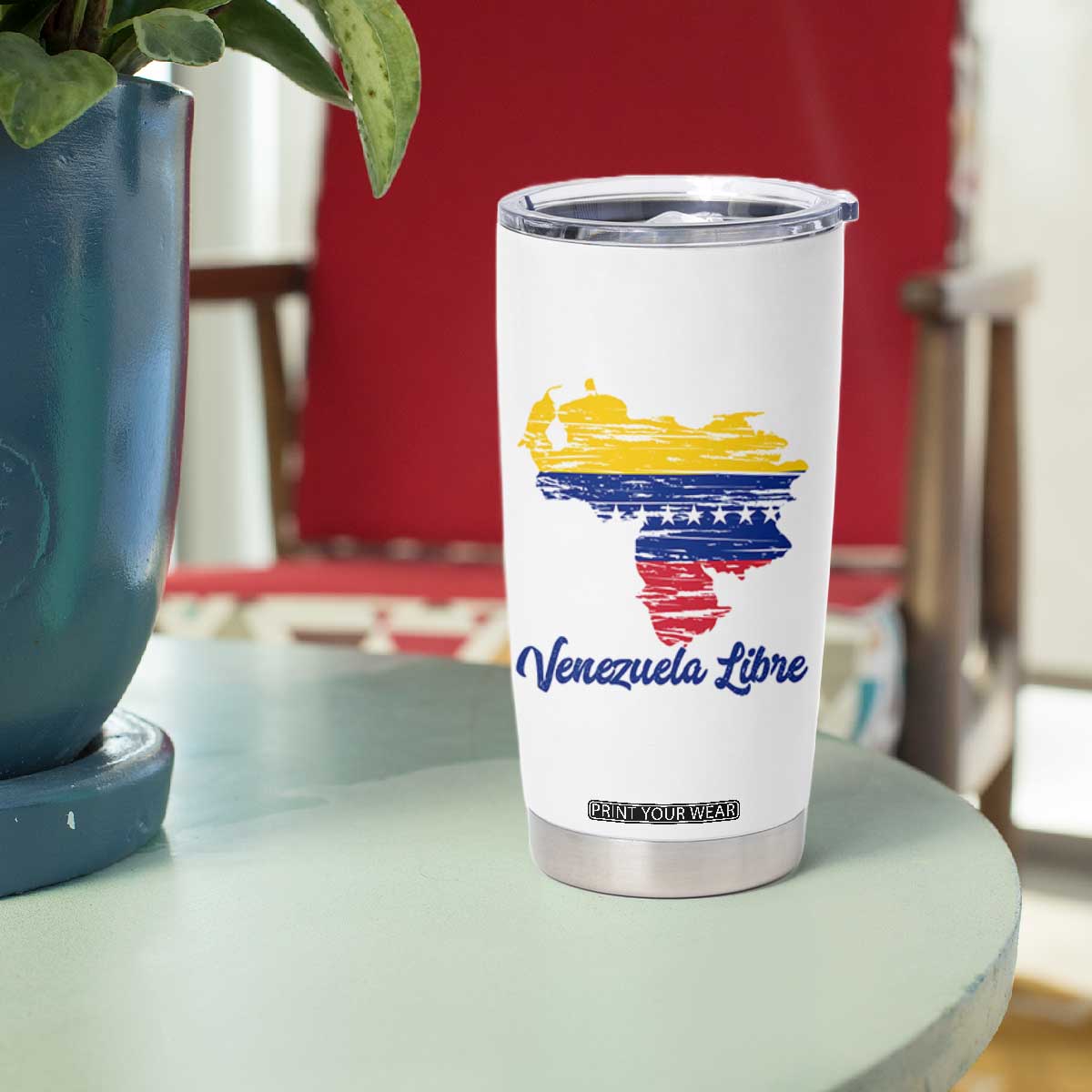 Venezuela Libre Tumbler Cup Venezuelan Flag TB10 Print Your Wear
