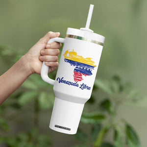 Venezuela Libre Tumbler With Handle Venezuelan Flag TB10 Print Your Wear