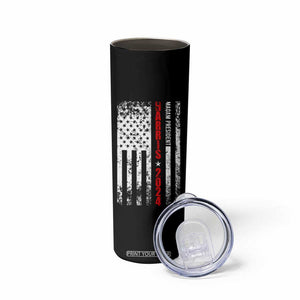 Harris 2024 Election Skinny Tumbler It's About Madam Time President Feminist Womens American Flag TB10 Print Your Wear