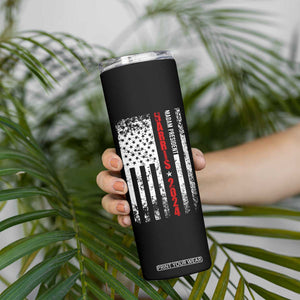Harris 2024 Election Skinny Tumbler It's About Madam Time President Feminist Womens American Flag TB10 Print Your Wear