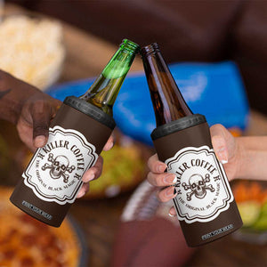 Skull Coffee Lovers Gift 4 in 1 Can Cooler Tumbler Halloween Skeleton Killer TB10 Print Your Wear