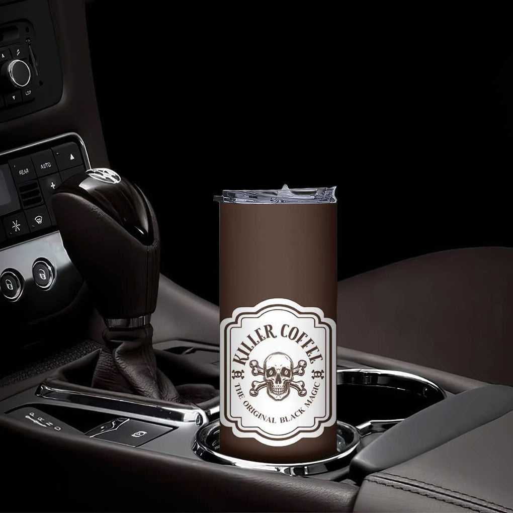 Skull Coffee Lovers Gift Skinny Tumbler Halloween Skeleton Killer TB10 Print Your Wear