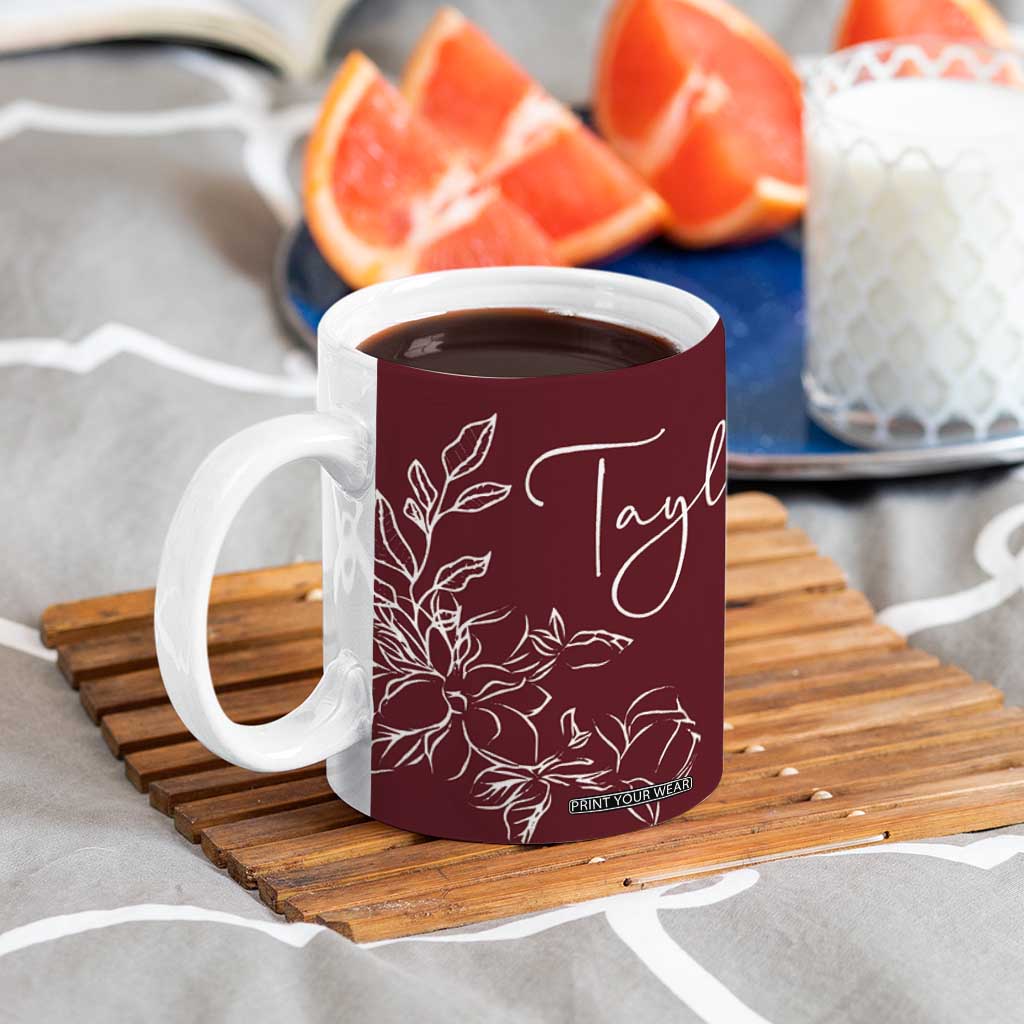 Personalized Wildflower Floral Coffee Mug Custom Name Mothers Day Gift From Daughter Son TB10 Print Your Wear