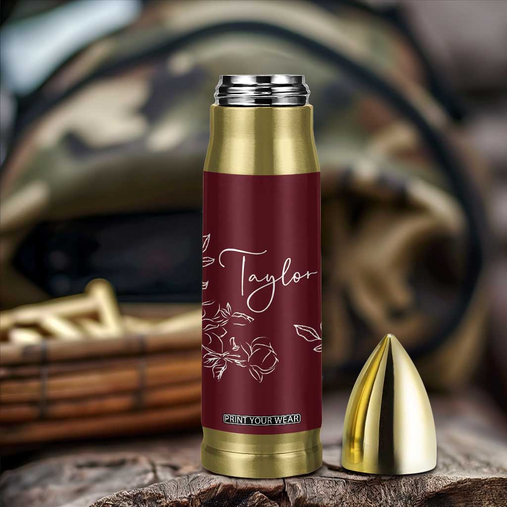 Personalized Wildflower Floral Bullet Tumbler Custom Name Mothers Day Gift From Daughter Son TB10 Print Your Wear