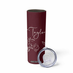 Personalized Wildflower Floral Skinny Tumbler Custom Name Mothers Day Gift From Daughter Son TB10 Print Your Wear