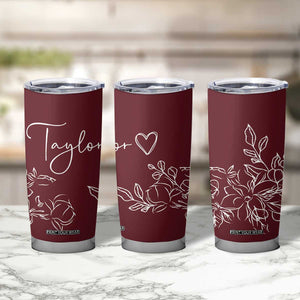 Personalized Wildflower Floral Tumbler Cup Custom Name Mothers Day Gift From Daughter Son TB10 Print Your Wear