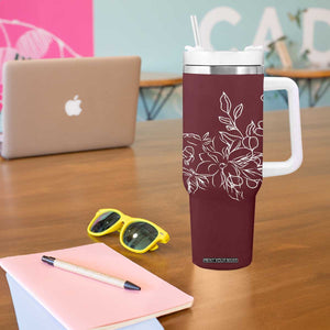 Personalized Wildflower Floral Tumbler With Handle Custom Name Mothers Day Gift From Daughter Son TB10 Print Your Wear